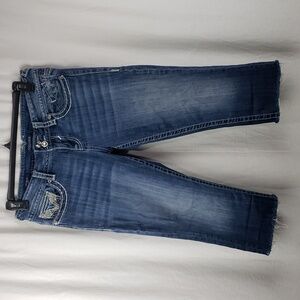 Vigoss Women's 7/8 Chelsea Dark Blue Capri Jeans